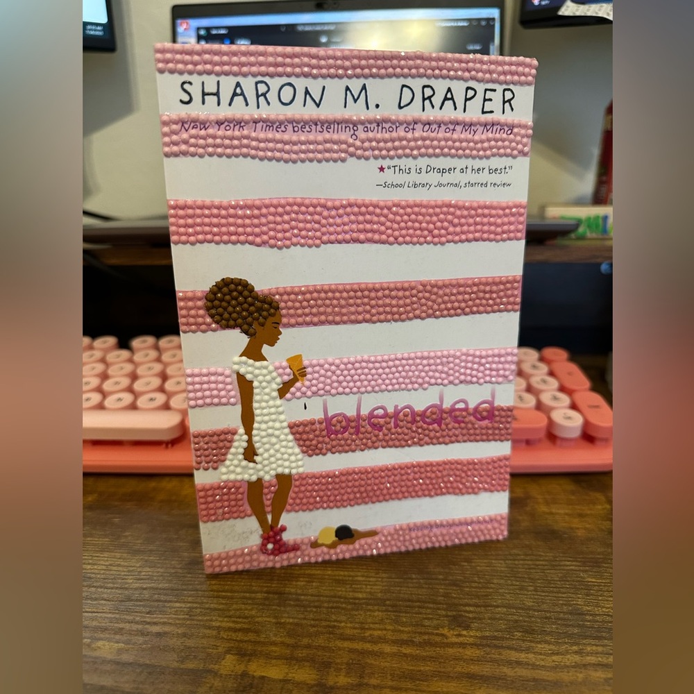 Blended by Sharon M. Draper Book bedazzled by me. Handmade